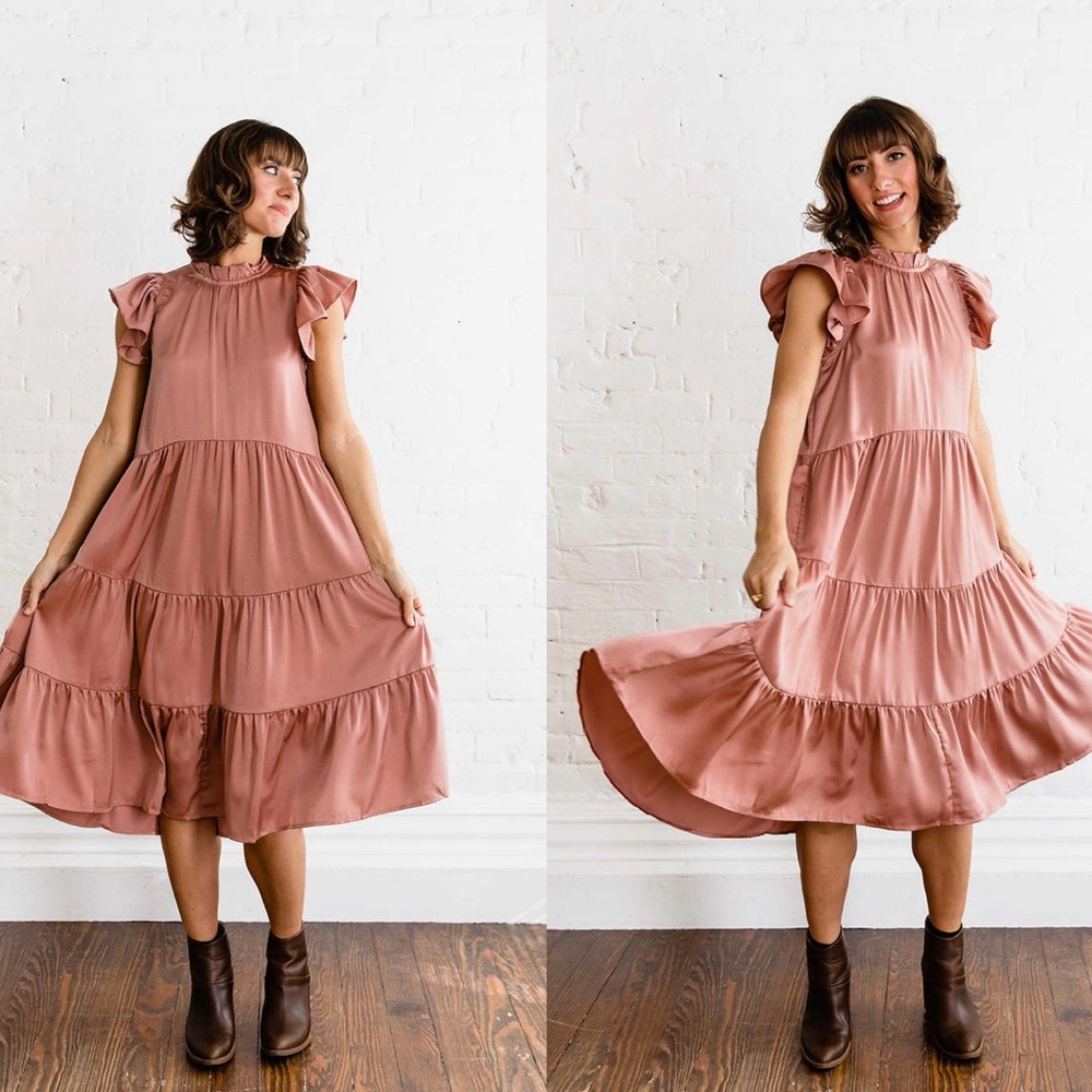 Pinch -Olivia Midi Dress - Mauve (New with Tags) never worn. Size:L